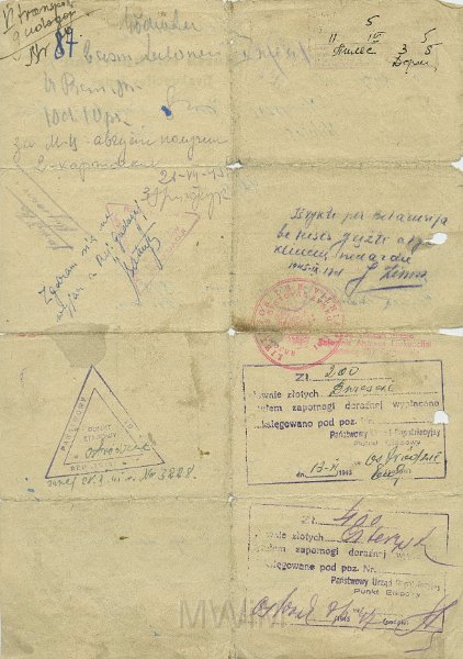 KKE 5317a.jpg - Dok. Karta Ewakuacyjna wydana przez PKWN dla Jana Małyszko – syna Wincentego wraz z rodziną, Wilno, 10 II 1945 r.
